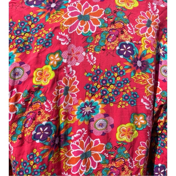 Josie Natori || Kimono Wrap Top Robe Small - Picture 5 of 7